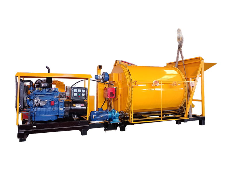 Large drum asphalt mixer